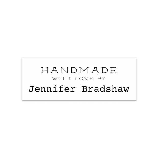 Create Your Own Personalized Handmade With Love Rubber Stamp (Imprint)