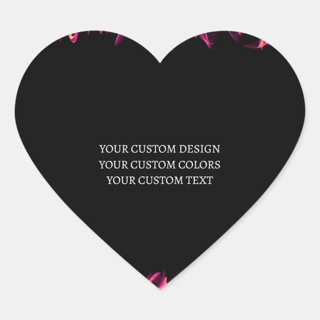 Create Your Own Personalized Heart Sticker (Front)