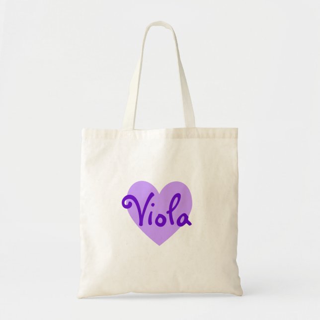 Create Your Own Personalized Light Purple Heart Tote Bag (Front)