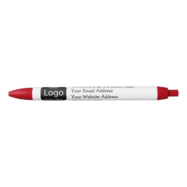 Create Your Own Personalized Logo Business Black Ink Pen (Front)