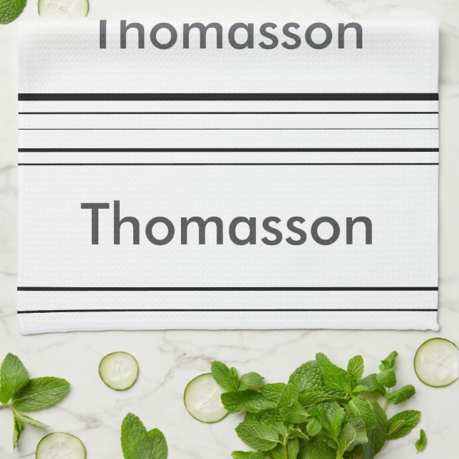 Create Your Own Personalized Minimalist Monogram Kitchen Towel (Folded)