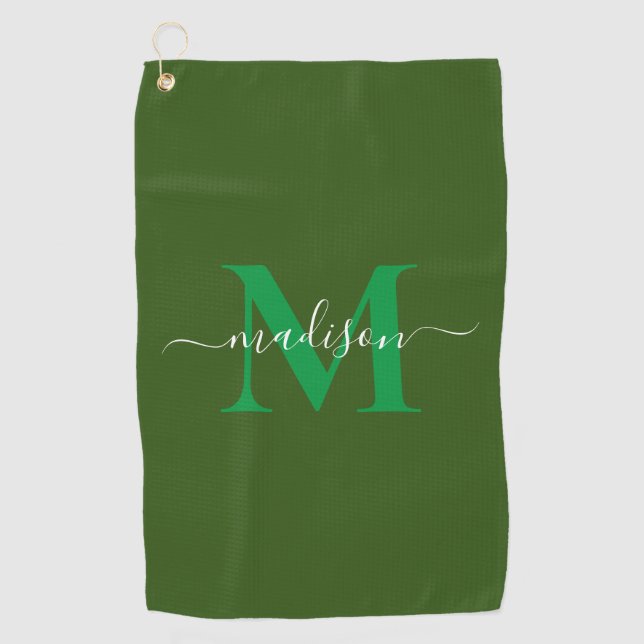 Create Your Own Personalized Monogram Golf Towel (Front)