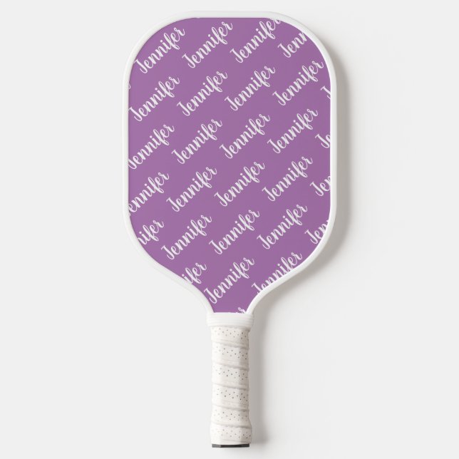 Create Your Own Personalized Name Purple Pickleball Paddle (Front)