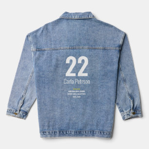 Create Your Own Personalized Number graduate Denim Jacket