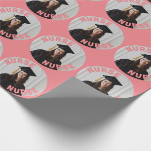 create your own personalized nurse graduate photo wrapping paper