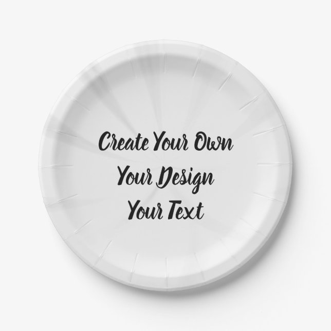 Create Your Own Personalized Paper Plate (Front)