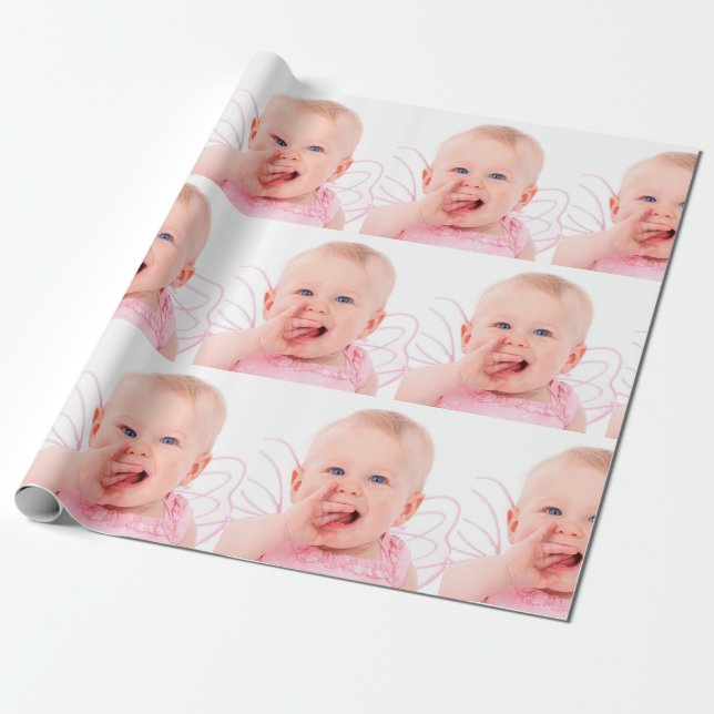 Create Your Own Personalized Photo Christmas Wrapping Paper (Unrolled)
