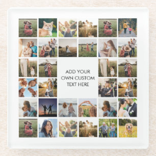 Create Your Own Personalized Photo Collage Glass Coaster