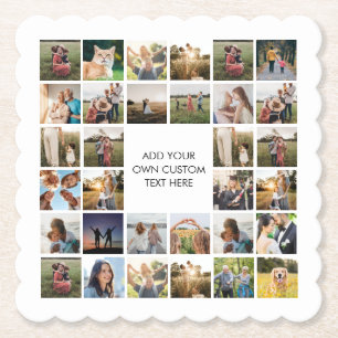 Create Your Own Personalized Photo Collage Paper Coaster