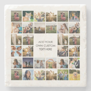 Create Your Own Personalized Photo Collage Stone Coaster