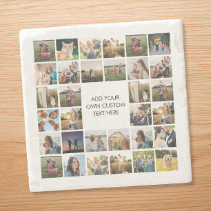 Create Your Own Personalized Photo Collage Stone Coaster