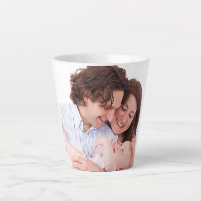 Create Your Own Personalized Photo Latte Mug (Front)