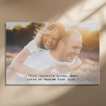 Create Your Own Personalized Photo Quote Faux Canvas Print<br><div class="desc">Create your own custom quote canvas wall art with one of your favourite photos. Features minimalist typewriter typography.</div>