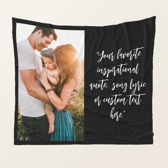 Create Your Own Personalized Photo Quote Fleece Blanket (Creator Uploaded)