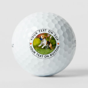 Create Your Own Personalized Photo Simple Text Golf Balls