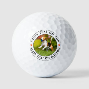 Create Your Own Personalized Photo Simple Text Golf Balls