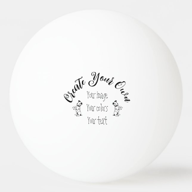 Create Your Own Personalized Ping Pong Ball (Front)