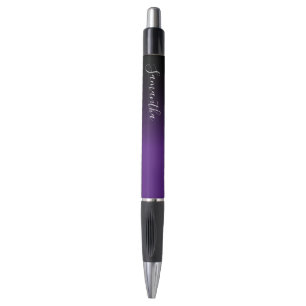 Create Your Own Personalized Purple Black Ombre Pen