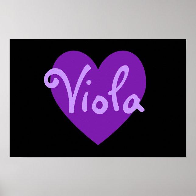 Create Your Own Personalized Purple Heart Black Poster (Front)