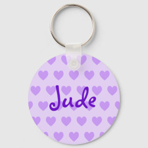 Create Your Own Personalized Purple Heart Pattern Keychain
