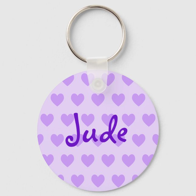 Create Your Own Personalized Purple Heart Pattern Keychain (Front)