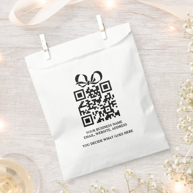 Create Your Own Personalized QR Code Business Favour Bag (Clipped)