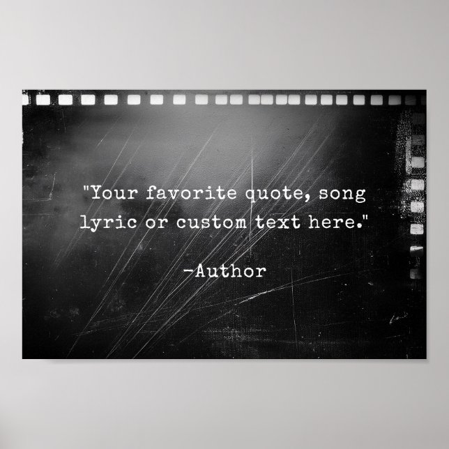 Create Your Own Personalized Quote Poster (Front)