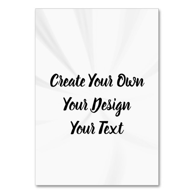 Create Your Own Personalized Table Number (Front)