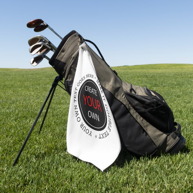 Create Your Own - Personalized Template / Custom Golf Towel (Green)