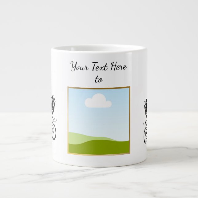 Create Your Own personalized Template Text  Large Coffee Mug (Front)