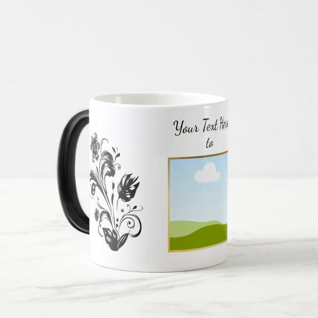 Create Your Own personalized Template Text  Magic Mug (Front Left)