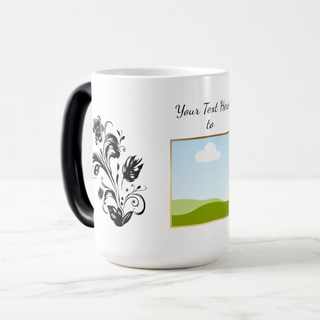 Create Your Own personalized Template Text  Magic Mug (Front Left)
