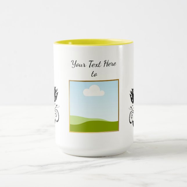 Create Your Own personalized Template Text  Mug (Center)