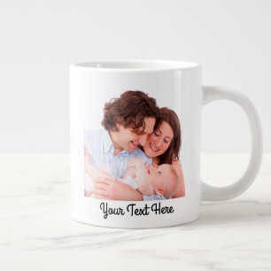 Create Your Own Personalized Text and Photo Large Coffee Mug