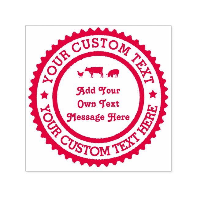 Create Your Own Personalized Text Image Self-inking Stamp (Design)