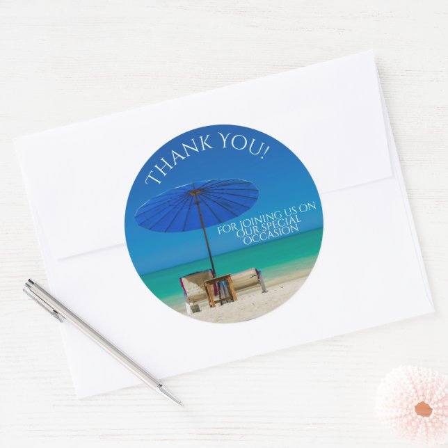 Create Your Own Personalized Thank You Classic Round Sticker (Envelope)