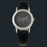 Create Your Own Personalized Watch<br><div class="desc">Customize this product by adding your own images and text and choosing your favourite fonts and colours. Visit Aviary Art on Zazzle to view our entire collection of easy to personalize,  high quality products!</div>