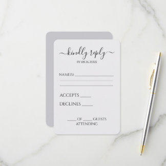 Create Your Own Personalized Wedding Calligraphy RSVP Card