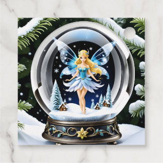 Create Your Own Personalized Xmas Fairy Snow Globe Favour Tags