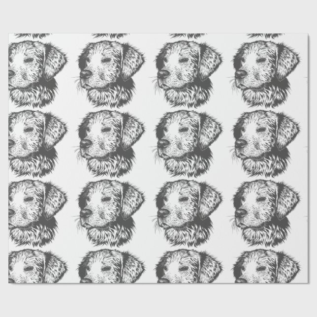 Create Your Own Pet Dog Customized Wrapping Paper (Flat)