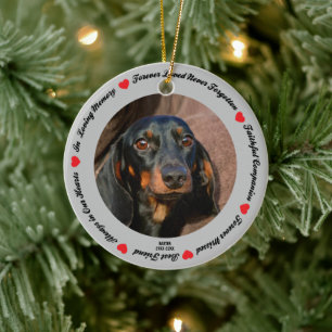 Create Your Own Pet Dog Memorial   Ceramic Ornament
