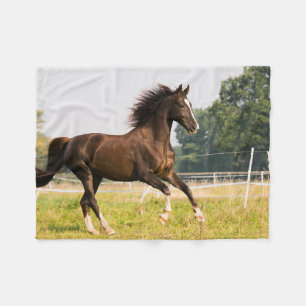 Create Your Own Pet Horse Photo Custom Picture Fleece Blanket