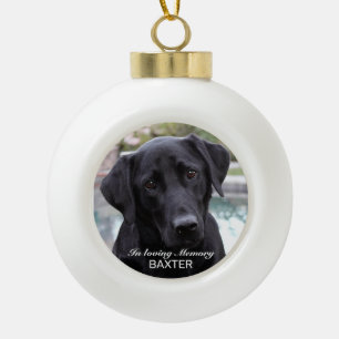 Create Your Own Pet Memorial Photo Ceramic Ball Christmas Ornament
