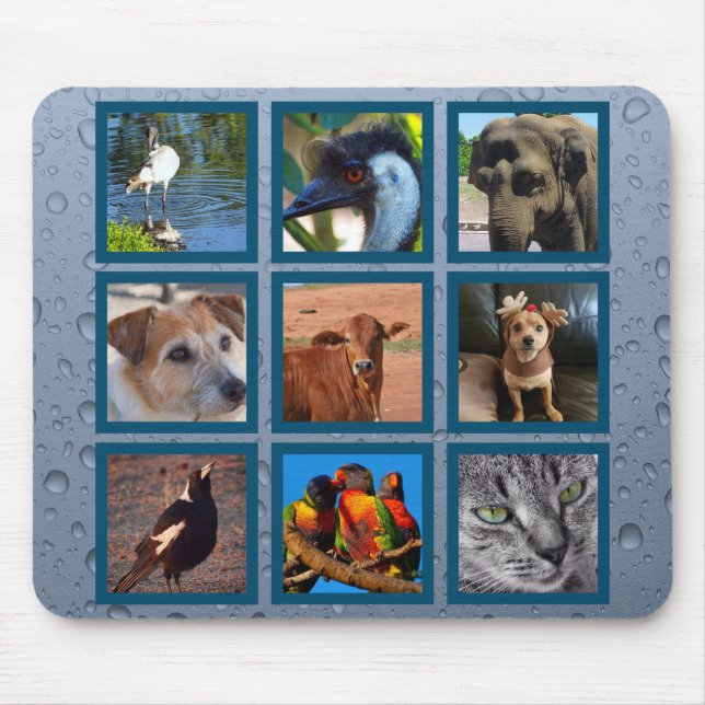 Create your own pet mousepad - blue (Front)