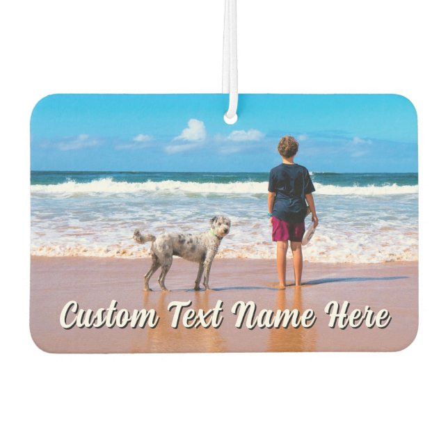Create Your Own Pet Photo Air Freshener with Text (Front)