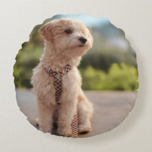 Create Your Own Pet Photo Custom Picture Round Pillow
