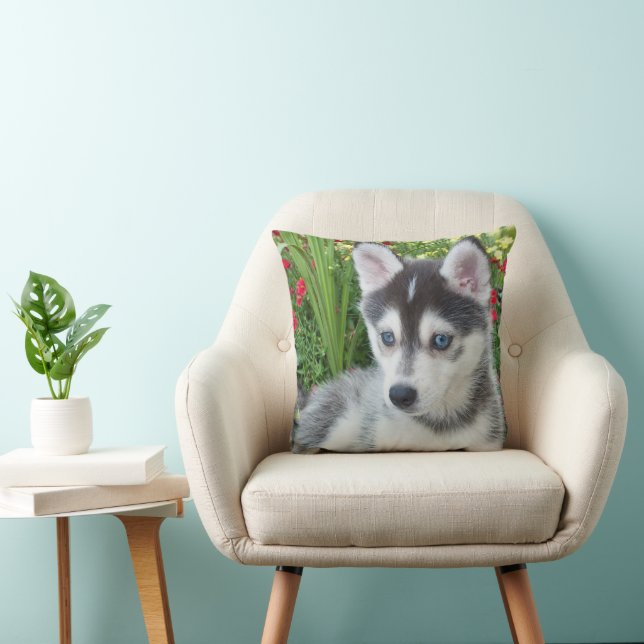 Create Your Own Pet Photo Custom Picture Throw Pillow (Chair)