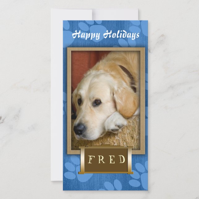 Create your own pet photo holiday card (Front)