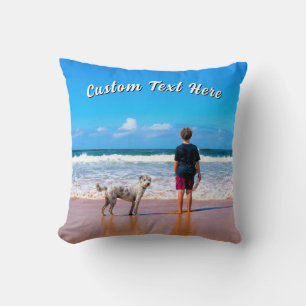 Create Your Own Pet Photo Pillow Personalized Text