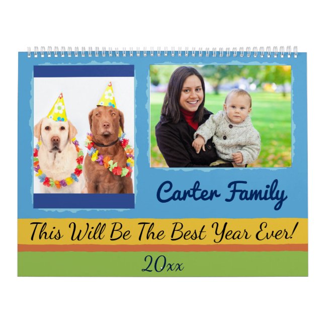 Create Your Own Pet Photos and Family Photos Calendar (Cover)
